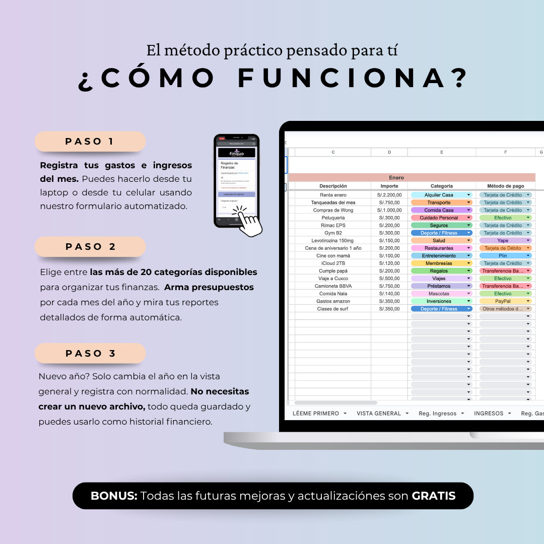 Plantilla Finanzas Personales - Google Sheets