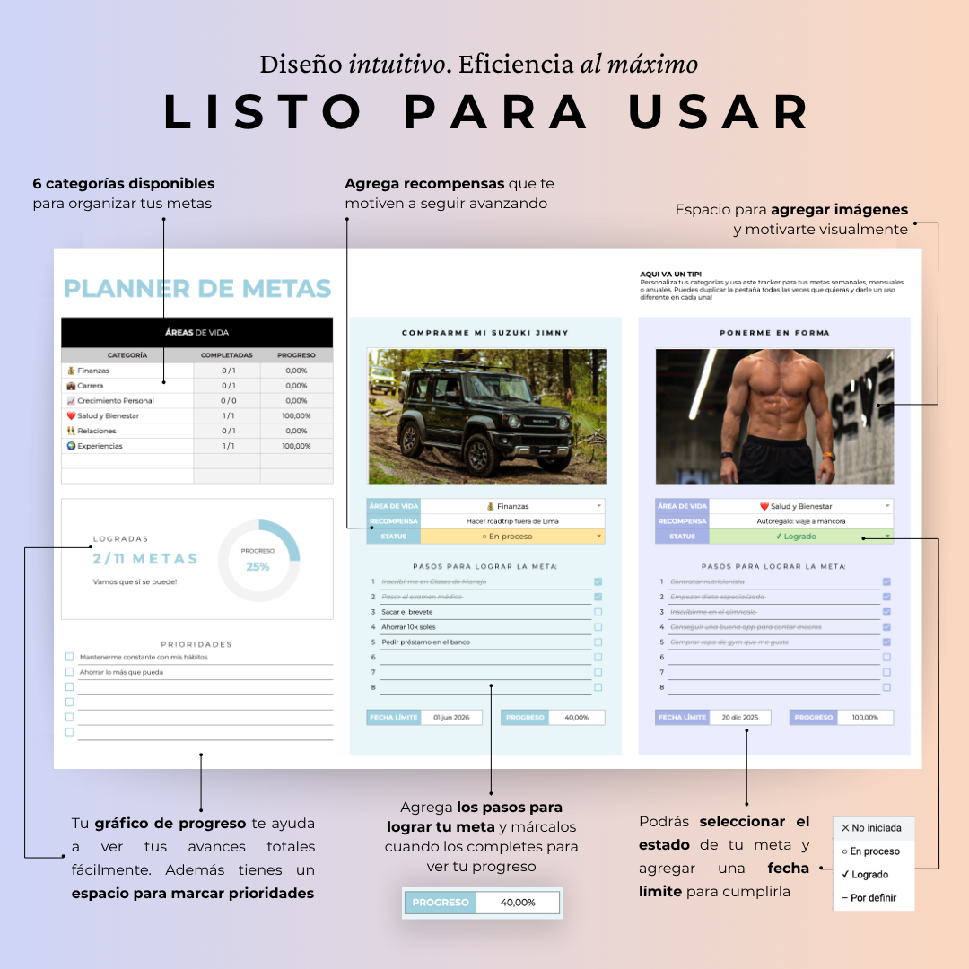 Planner de Metas - Google Sheets