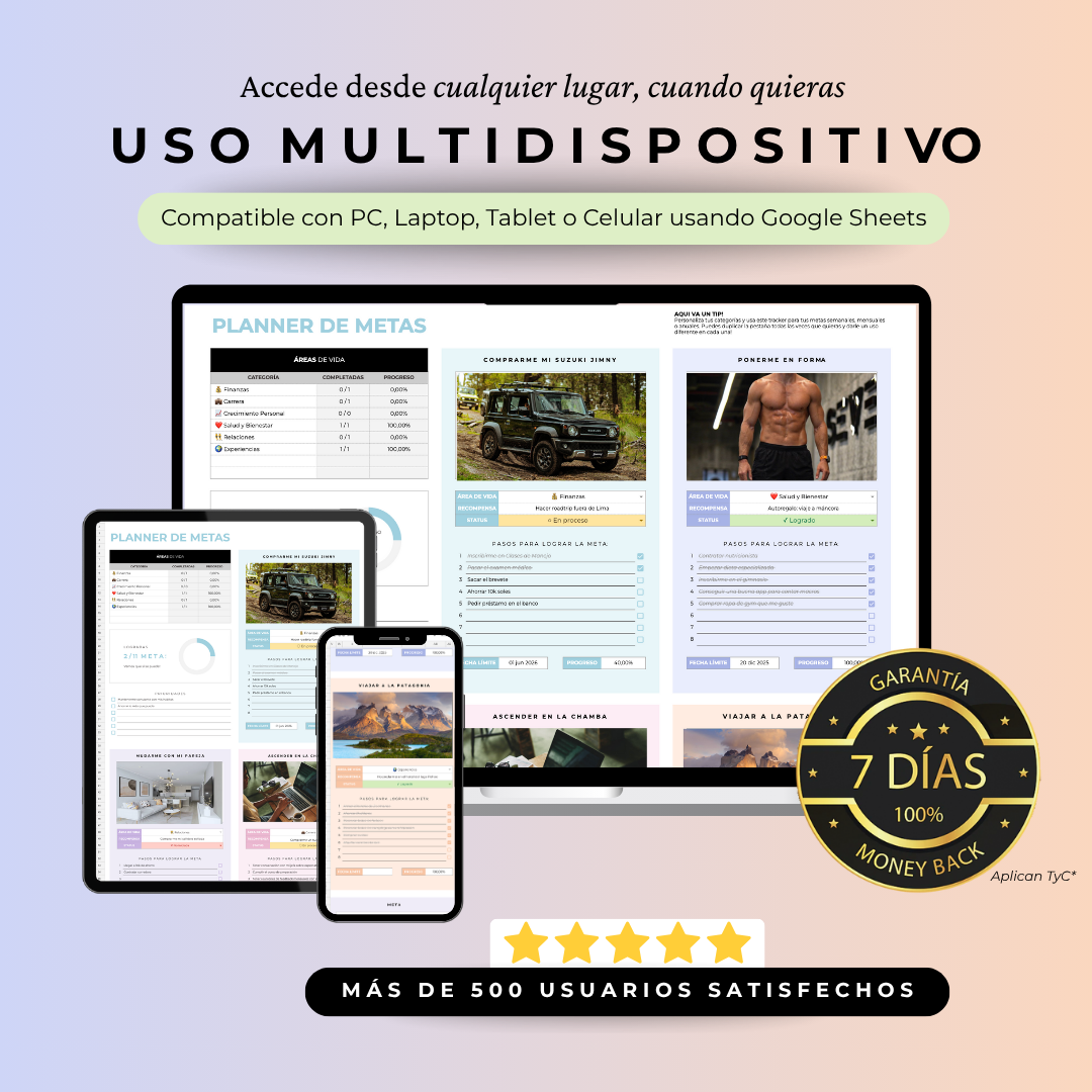 Planner de Metas - Google Sheets