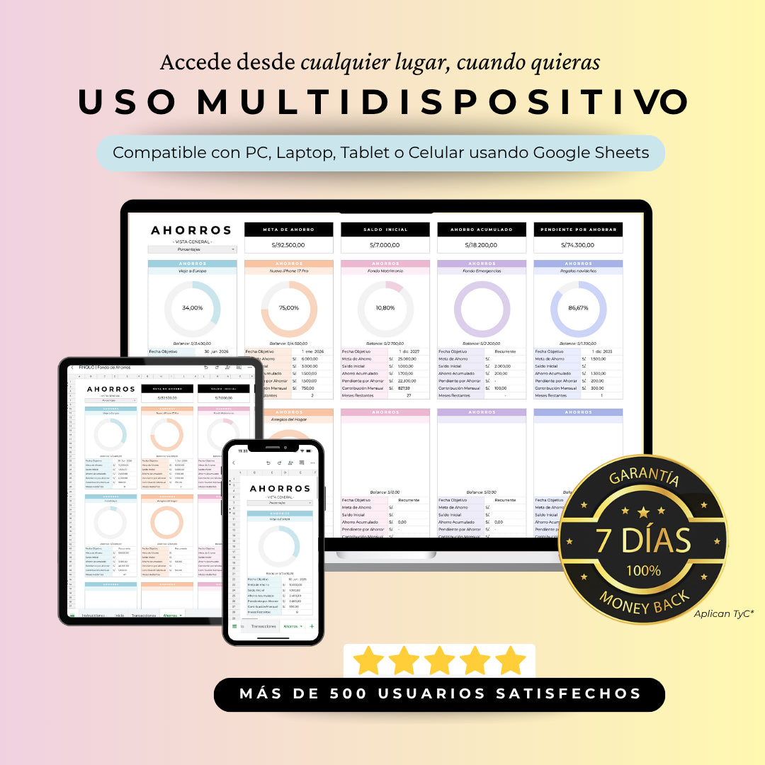 Fondo de Ahorros - Google Sheets