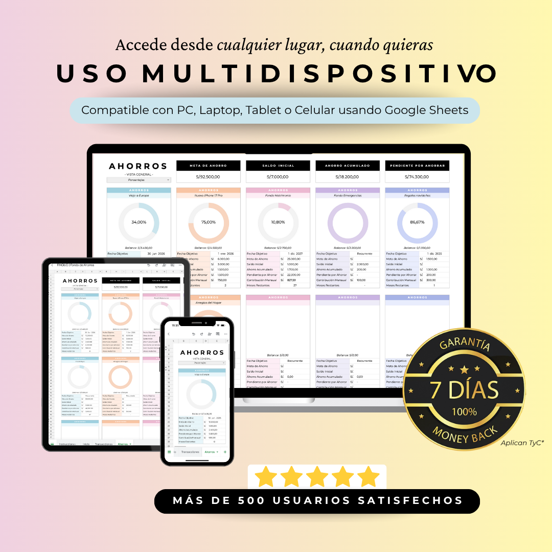 Fondo de Ahorros - Google Sheets