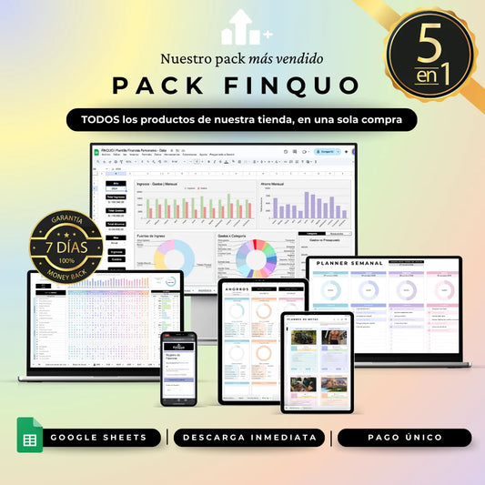 PACK FINQUO - 5 en 1 - Google Sheets
